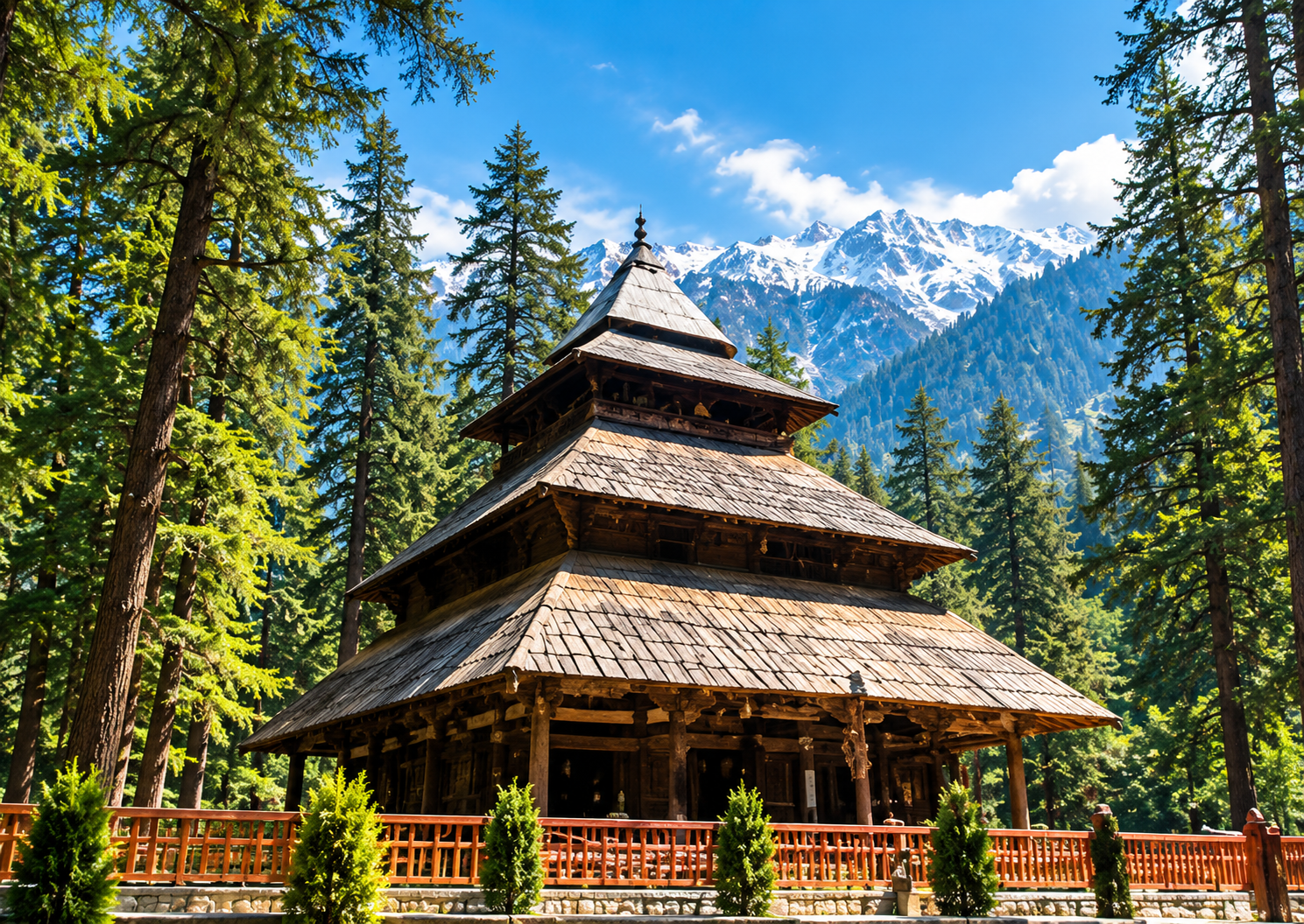 Hadimba Temple surrounded by Himalayan forest